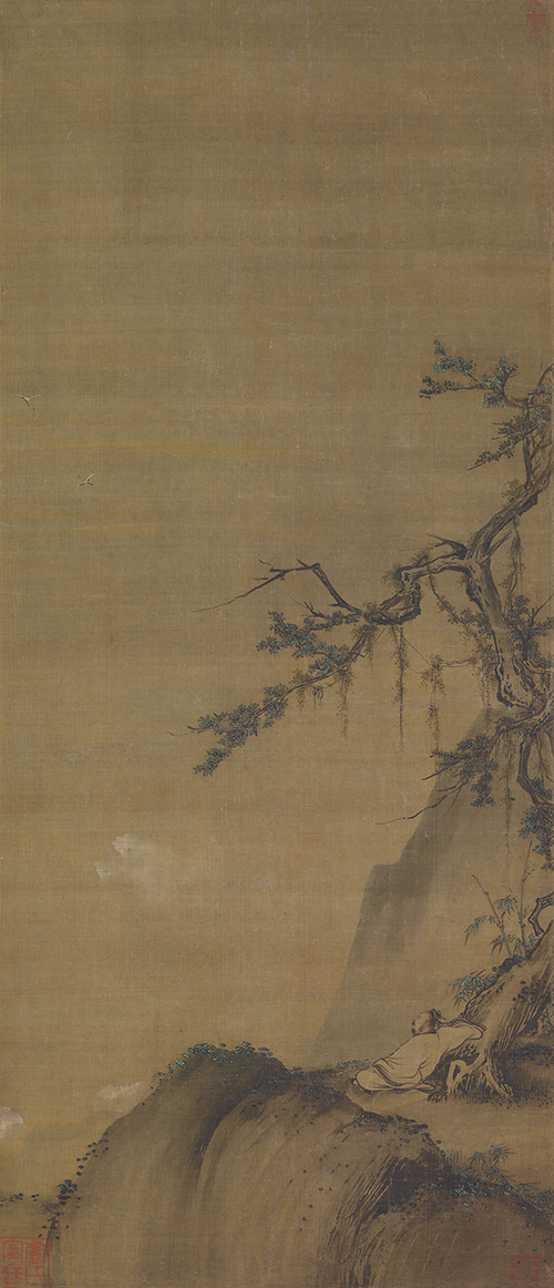 秋景冬景山水図 伝徽宗筆