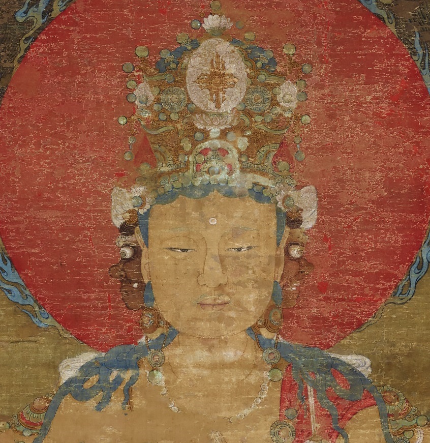 孔雀明王像 部分
